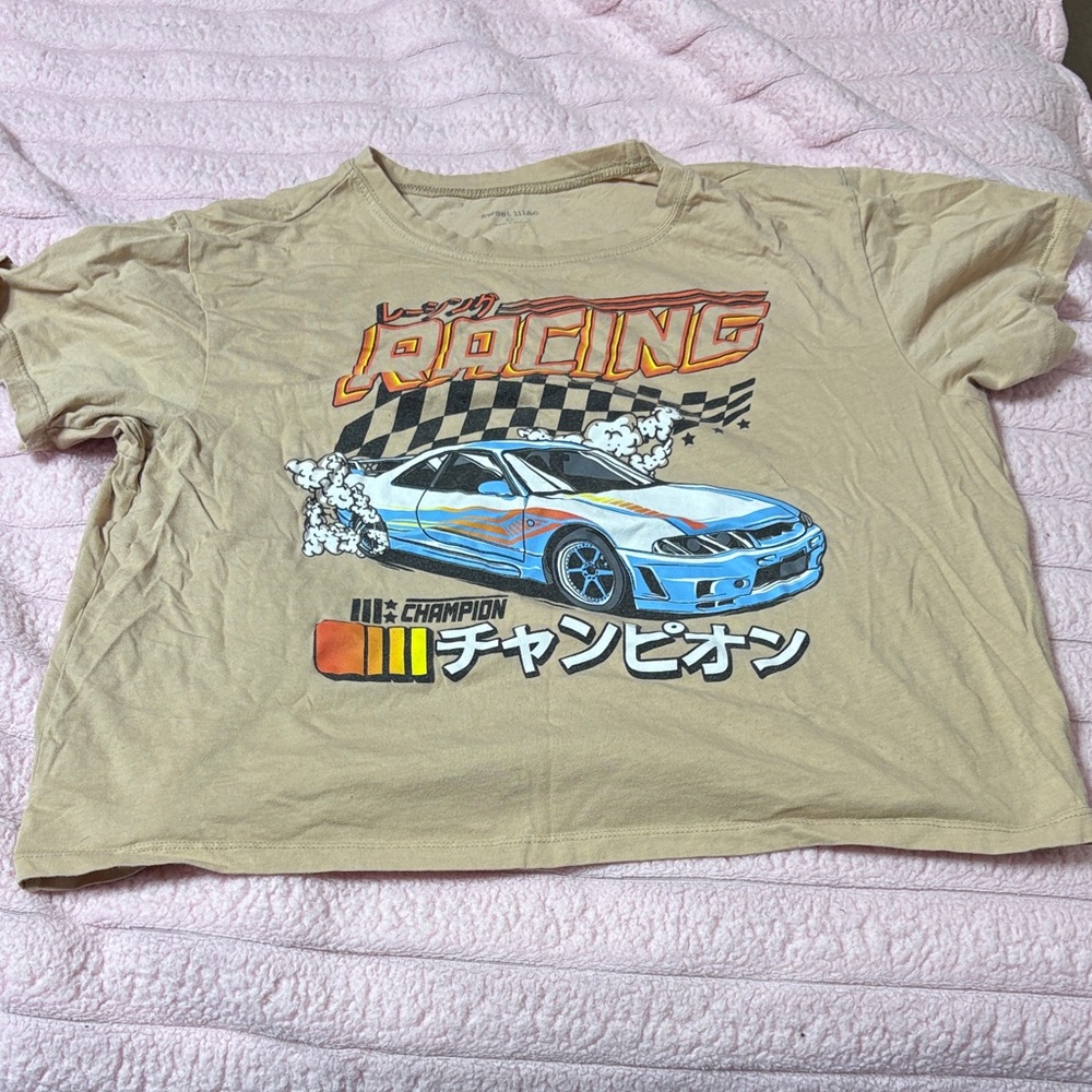 Champion Tan Racing Car Crop Top